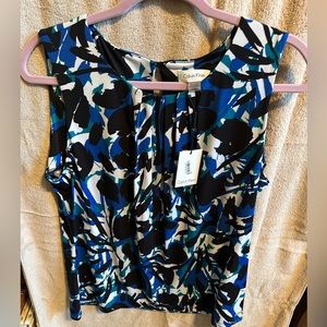 NWT Calvin Klein gathered neck blouse